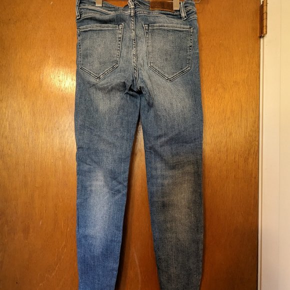 Allsaints BIKER cropped Jeans 26x26 Distressed light wash blue Denim - Picture 5 of 9